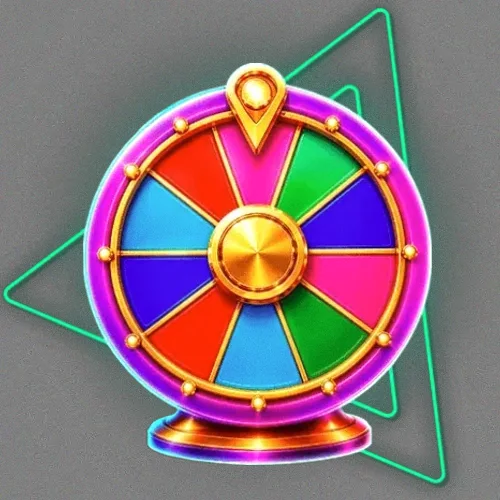 Colourful prize wheel