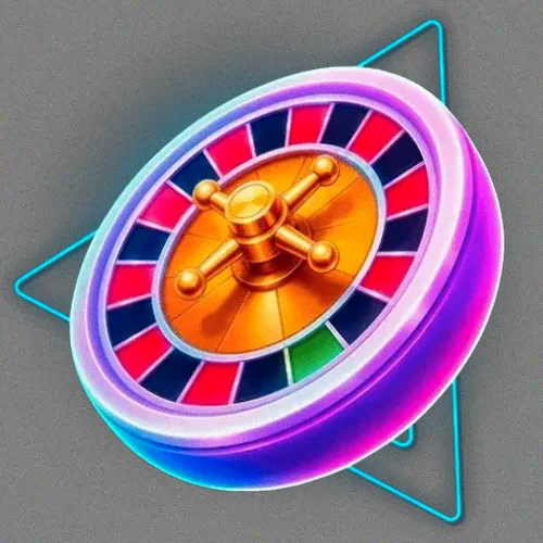 Neon roulette wheel